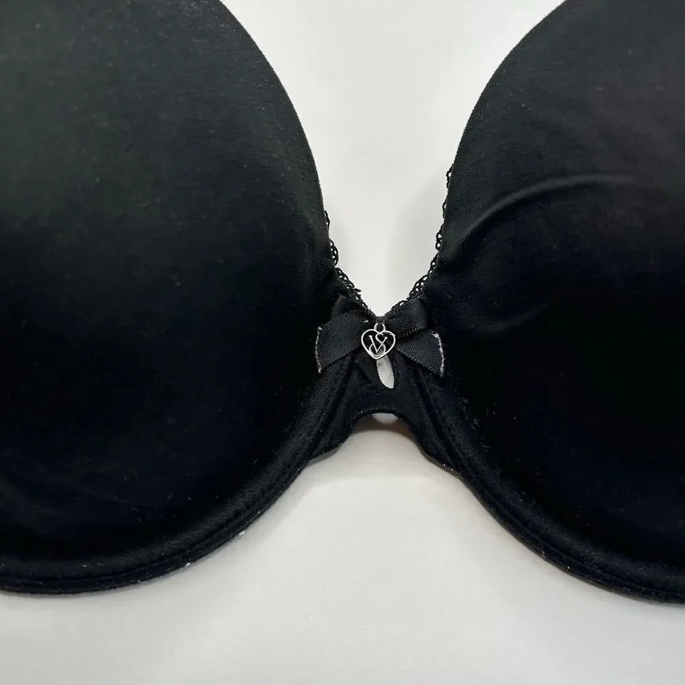 Victoria's Secret black lined perfect coverage bra Size 36C - Picture 2 of 6